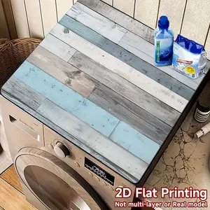 One Piece of a Flat 2D Printed Protective Mat for Washing Machines, Crafted from Polyester Fiber, Ideal for Home Kitchens And Laundry Areas. This Desktop Mat Fits Most Washing Machines And Is Essential for Contemporary Family Living