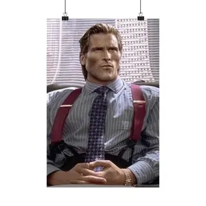 Patrick Bateman Giga Chad American Psycho Poster