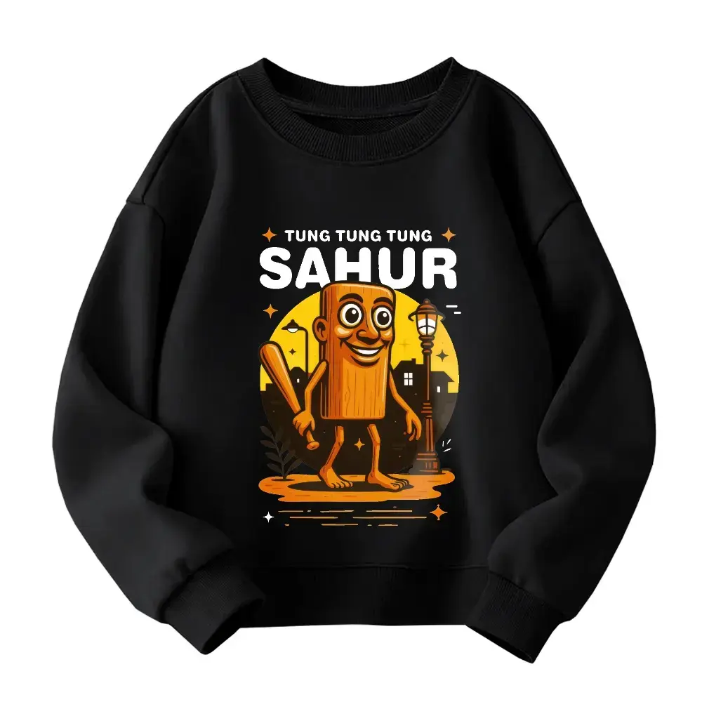 Italian Brainrot Gen Z Humor Meme Graphic Sweatshirt Tung Tung Tung Sahur Tralalero Tralala Cappuccino Assassino Print Pullover Top Casual Everyday Wear For Teen Boys Girls
