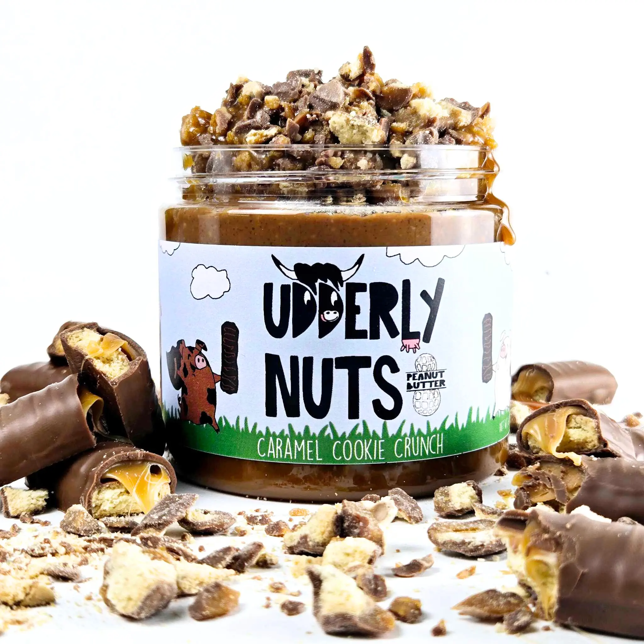 Caramel Cookie Crunch Peanut Butter Dessert by Udderly Nuts