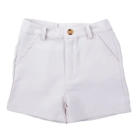 Boys' Stone Standard Shorts - Classic Whimsy Khaki Bottoms with Front Zipper