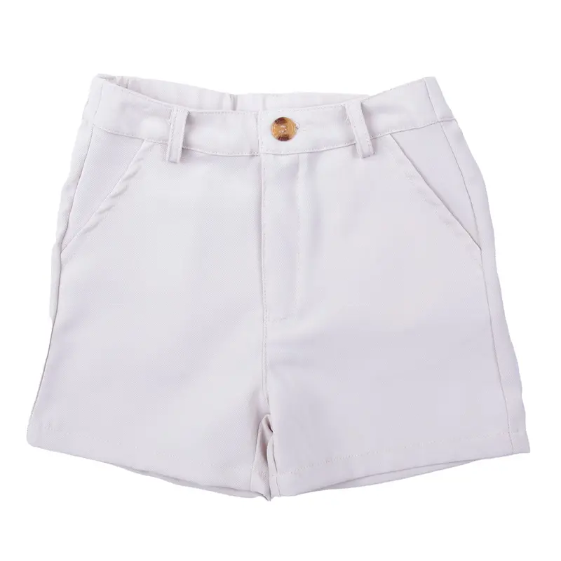 Boys' Stone Standard Shorts - Classic Whimsy Khaki Bottoms with Front Zipper