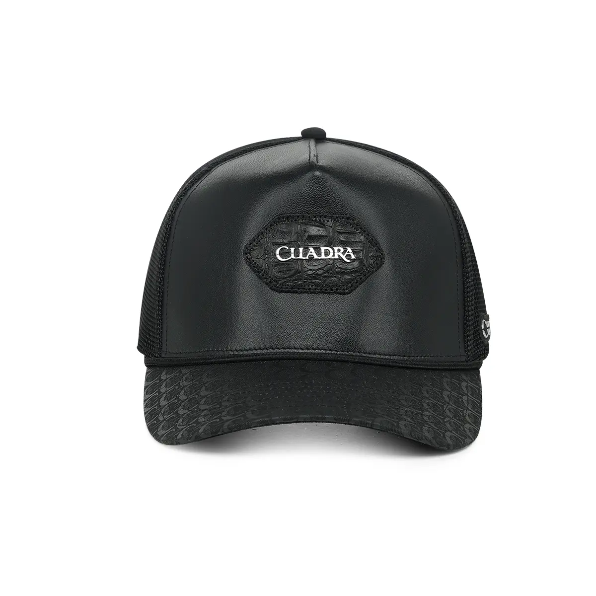 Cuadra Men's Black Western Cap with Premium Embossed Leather Patch