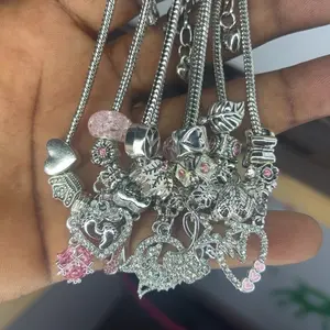 Trendy Pink and Blue Charm Bracelet for Women - High-Quality Materials 1bracelet per order not a set