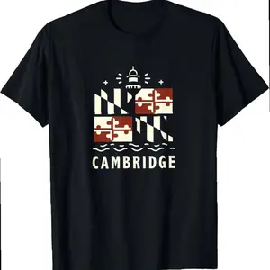 Cambridge Maryland - Maryland Flag - Cambridge Md Logo T-shirt