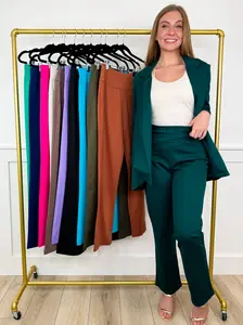 Dear Scarlett She Runs This Show High-Rise Straight Leg Bottoms - 14 Vibrant Colors, True to Size, Very Stretchy, Wide Waistband, Dress Knit Material