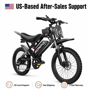 AONPO 2000W Off-Road Electric Dirt Bike, 33MPH Adult E-Bike, 52V 45 Miles Long Range, Dual Hydraulic Suspension All-Terrain Ebike for Mountain Beach Commute, US Local After-Sales Support selling