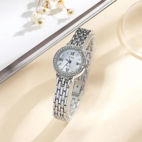 Women's Round Dial Quartz Watch, Fashion Analog Watch for Women & Girls, Casual Trendy Wristwatch, Trendy All-match Exquisite Watch for Birthday Gift, Rhinestones Decor Wristwatch, Modern Fashionable Wristwatch, Fashion Watches, Fashion Wristwatches