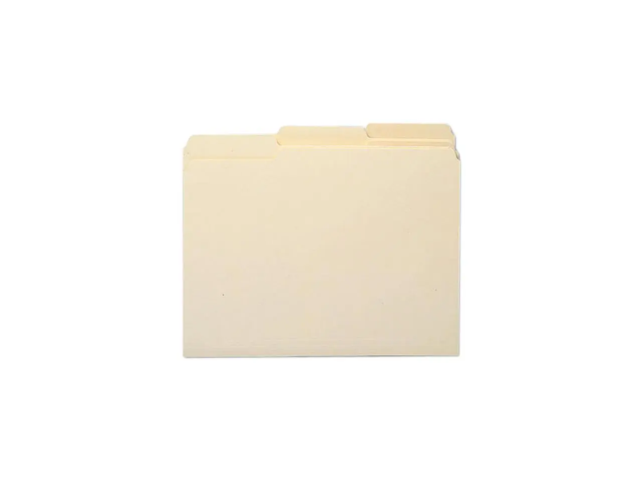 Smead 10338 Antimicrobial One-Ply File Folders, 1/3 Cut Top Tab, Letter, Manila, 100/Box