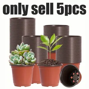 5 Pcs Plant Propagation Trays, Flower Seedling Transplanting Containers, Ideal for Gardening & Horticulture, Durable Plastic Material