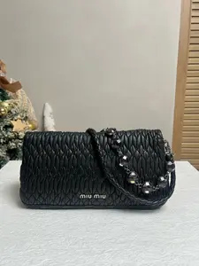 Pre-owned miu miu Crystal Cloqué Shoulder Bag TTC0066