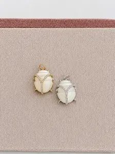 Scarab Mother of Pearl Charm