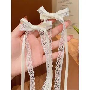 Women's Elegant Bowknot Decor Hair Clips, 2pcs/set Trendy Lace Bowknot Design Hair Accessories for Women & Girls, Fashion Cute Accessories for Hairstyle Ideas