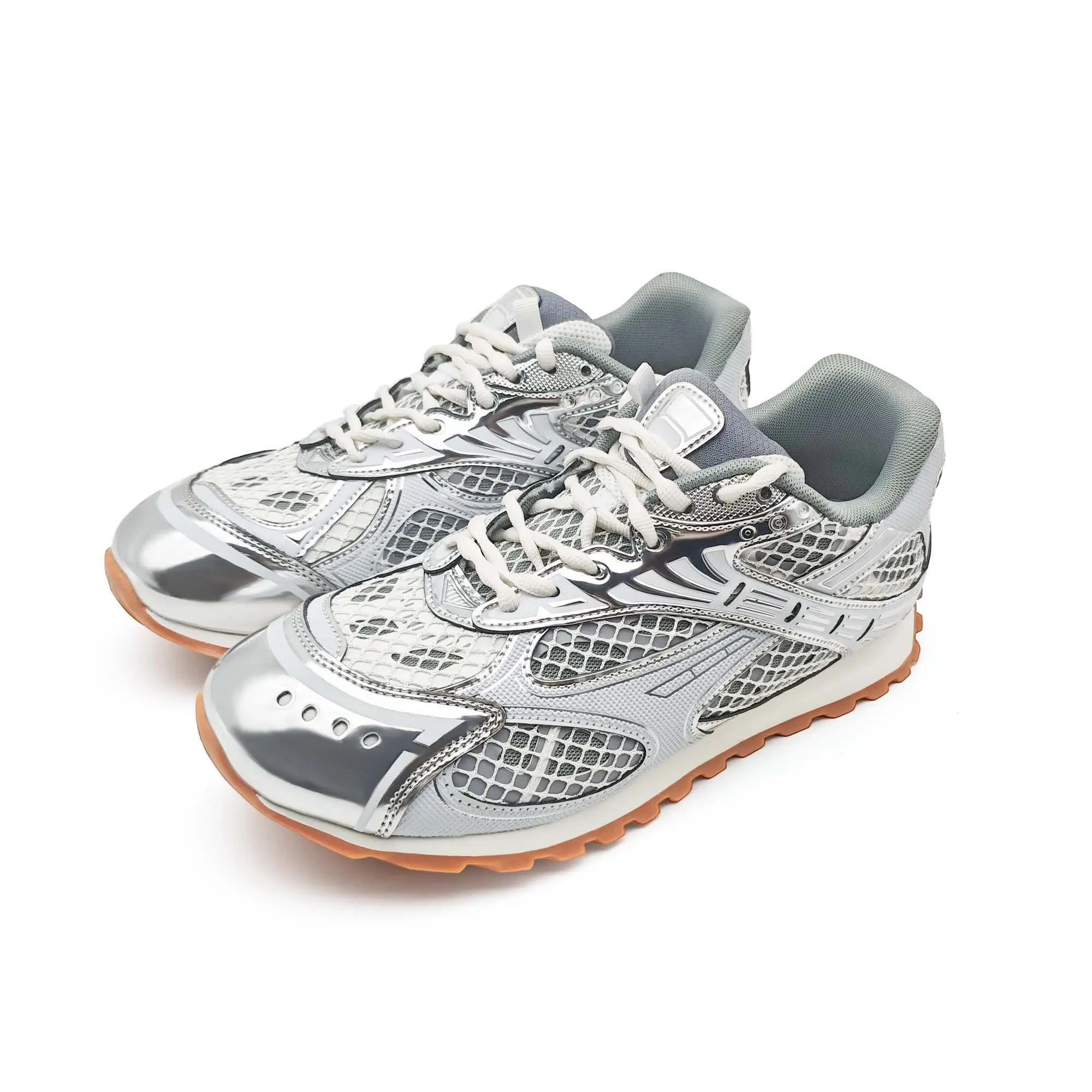 Men's Women's Retro Chunky Sneakers Running Shoes Casual Trainers Metallic Breathable Streetwear Daily Wear Unisex