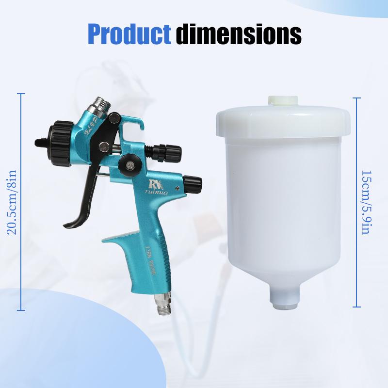 RN-8900B pneumatic spray gun lake blue upper pot car topcoat spray gun high atomization paint spray tool 1.3mm Paint Spraying Tool