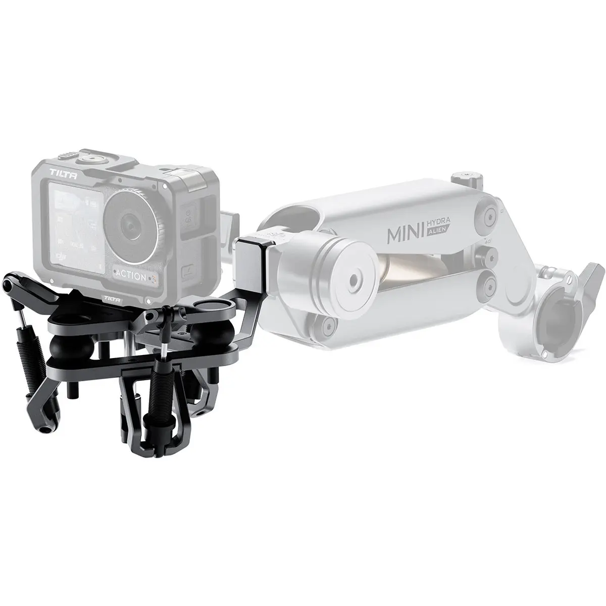 Tilta V2 Shock Absorbing Gimbal Head - Aluminum Alloy Camera Handheld Mount Accessory with NATO Mount, Rubber Component for Hydra Alien Mini, Action Cams, Titanium Gray