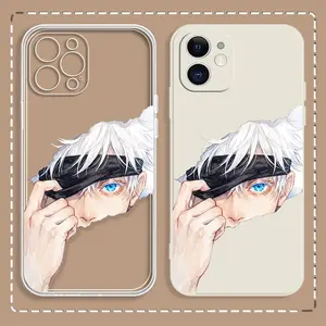 JJK Anime Blue Eyes Gojo Satoru Phone Cases For iPhone 17 Promax Pro Air 16 Plus 15 14 13 12 11 Soft TPU Exclusive Shockproof Protective Cover Perfect Christmas Halloween Birthday Gift
