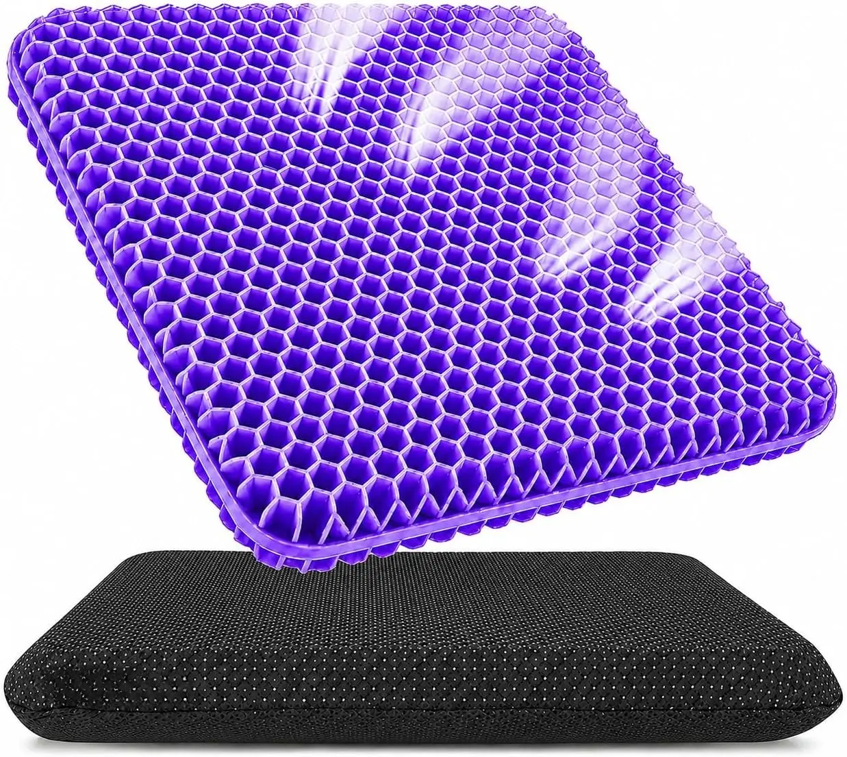 Cooling Gel Seat Cushion, Mid Year Sale Honeycomb Breathable Chair Pad with Non-Slip Cover, Car Seat Cushion, Ergonomic Support for Office Chair, Car Drivers, Desk & Wheelchair Deals For Halloween