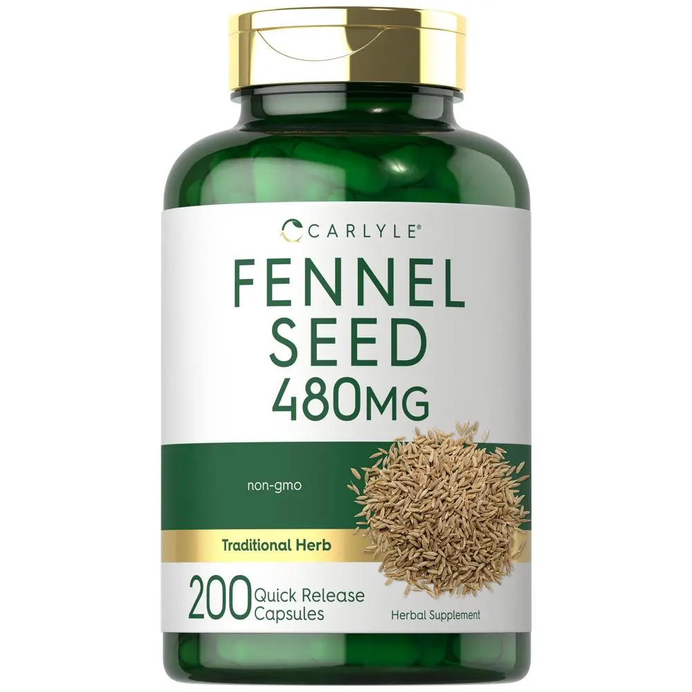 Carlyle Fennel Seed 480mg | 200 Capsules | Herbal Supplement | Non-GMO Carlyle Fennel Seed 480mg | 200 Capsules | Herbal Supplement | Non-GMO