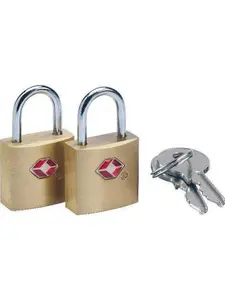 Go Travel TSA Brass Key Padlocks - 2 Pack