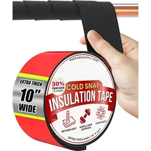 10 inch x 14 ft, Pipe Insulation Tape Cold Weather Outdoor, Outdoor Pipe Insulation Wrap for Winter Freeze Protection Tape, Insulated Wrap for Water Pipes, PVC, , AC Line
