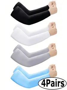 4 Pairs Arm Sleeves For Men Women: Sleeves To Cover Arms For Tattoo Cover Up UV Sun Protection UPF 50 Cooling Sports Sleeve