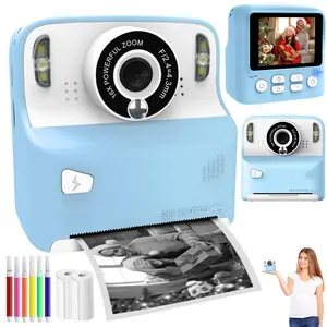 Instant Print Camera, Thermal Print Digital Camera, Portable Digital Video Camera, Photography Camera for Boys and Girls, Birthday Gifts, Photo Camera, Portable Camera