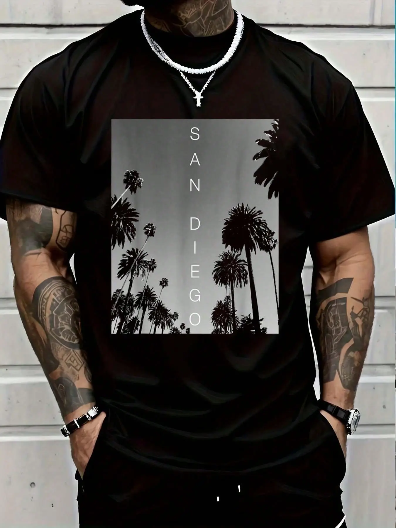 100% Cotton San Diego Shirts Men Vacation Souvenir Gifts T-Shirt Women's Men's Graphic Tee Crew Neck summer vacation Tops