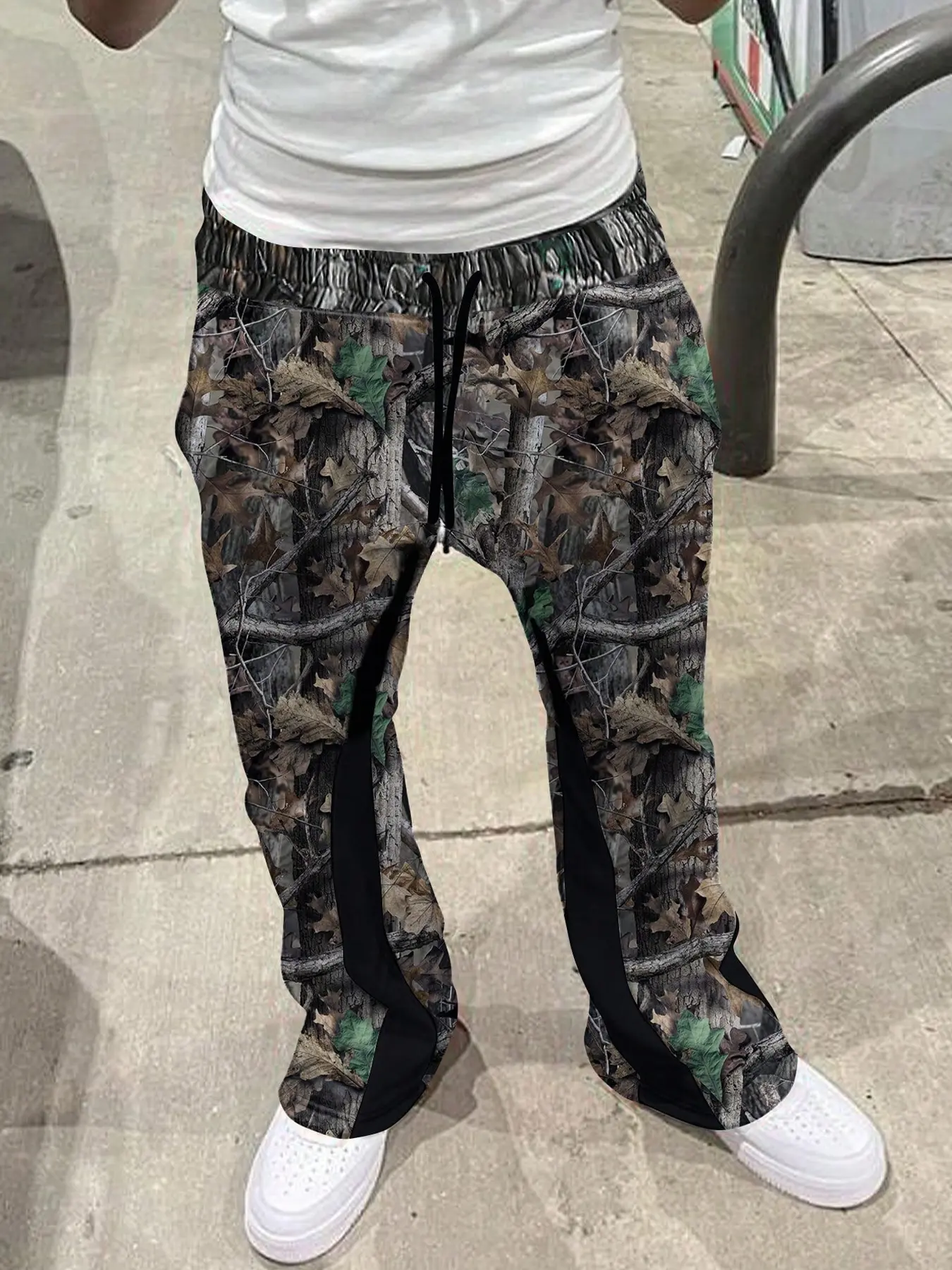 Men's Casual Camo Print Jogger Pants, Athleisure Style Bottoms, Fashion Streetwear Hip Hop Dance Fitness Outdoor School Hiphop Rapper Style Runner Pants