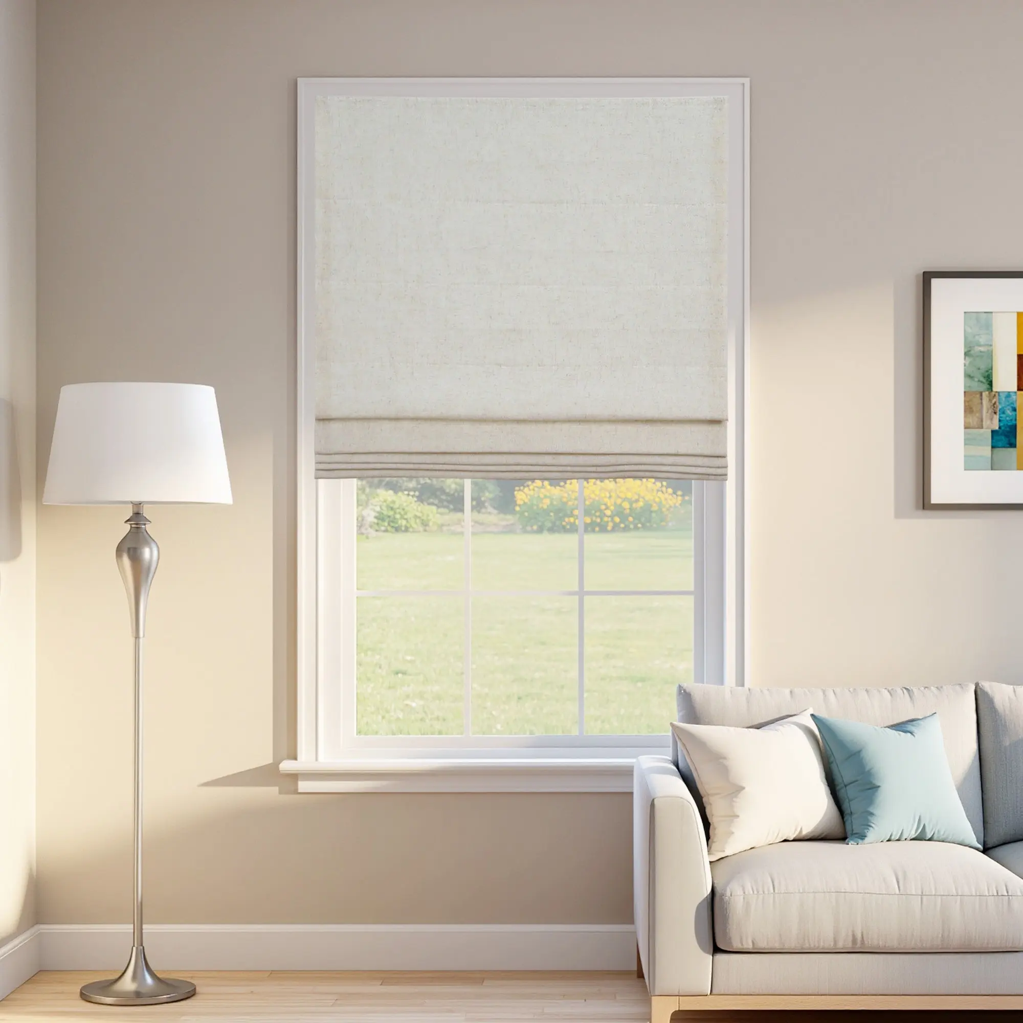 Linen Bliss Roman Shades