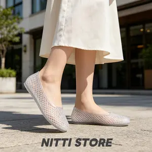 NITTI STORE Flat-bottomed everyday walking shoes, sandals, women's beach/summer jelly shoes