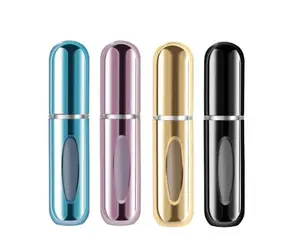 Mini Refillable Perfume Portable Atomizer Bottle Refillable Perfume Spray, Refill Pump Case for Traveling and Outgoing (5ml, 4 Pack) 4