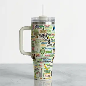 Psych Show Funny Quotes Tumbler 40oz, Detective Comedy Drinkware For Men Women, Car Cup Portable, Stainless Steel Cup, TV Series Fan Gift | 010426.C00835.ID03