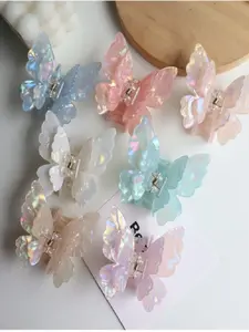 Women Butterfly Hair Claw Clip, Elegant Back Head Shark Jaw Clamp Barrette, All-Seasons Accessory, No Ca Prop 65 Warning