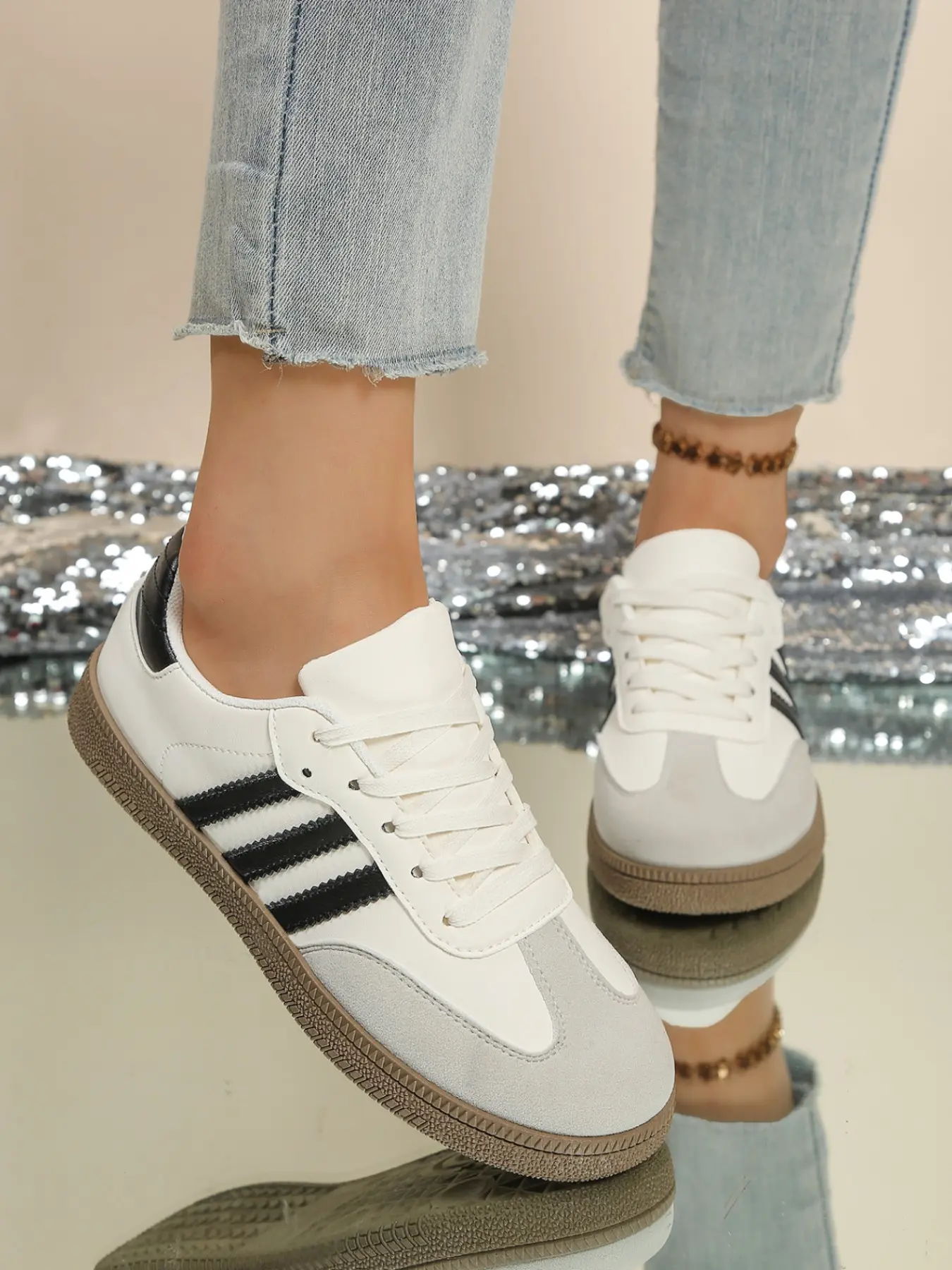 Women's Fashion Thick Sole Breathable Athletic Walking Shoes, Trendy Walking Shoes, Comfort Support, Casual Textile Upper, Rubber Outsole, All Seasons Couple Shoes, Trending Shoes, Rubber Soled Shoes