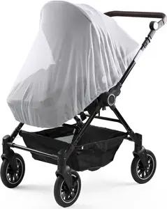 Mosquito Net for Stroller - Baby Mosquito Net for Bed - Durable Crib Nets for Pushchairs, Bassinets, Cots, Pack N Plays and Portable Mini Cots with 1 Storage Bag (White)