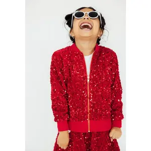 Red Velvet Sequin Jacket