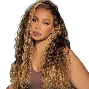 CheetahBeauty Ombre 13x6 HD Lace Front Wigs Human Hair 200% Density Deep Wavy  Frontal Wigs Natural Hairline for Black Women