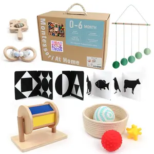 Sensory Foundation Subscription Box 0-6 Months: Enhance Development and Learning with Montessori Baby Educational Toys and Activities