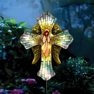 Solar  Garden Stake Lights, Angel   Solar Outdoor Lights for Garden Yard Cemetery Decor, Memorial  Solar Christmas Lights