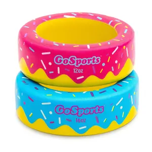 GoSports Baseball and Softball Bat Donuts - 2 Pack Baseball Drip Bat Weights - 16 oz & 12 oz