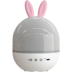 Bunny Projection Lamp, 8 Music & 6 Films Starry Sky Night Light with Remote Control, Rotating LED Lamp Multi-Color (White,Warm,Ice Blue), USB-Rechargeable Kids Room Decor Light