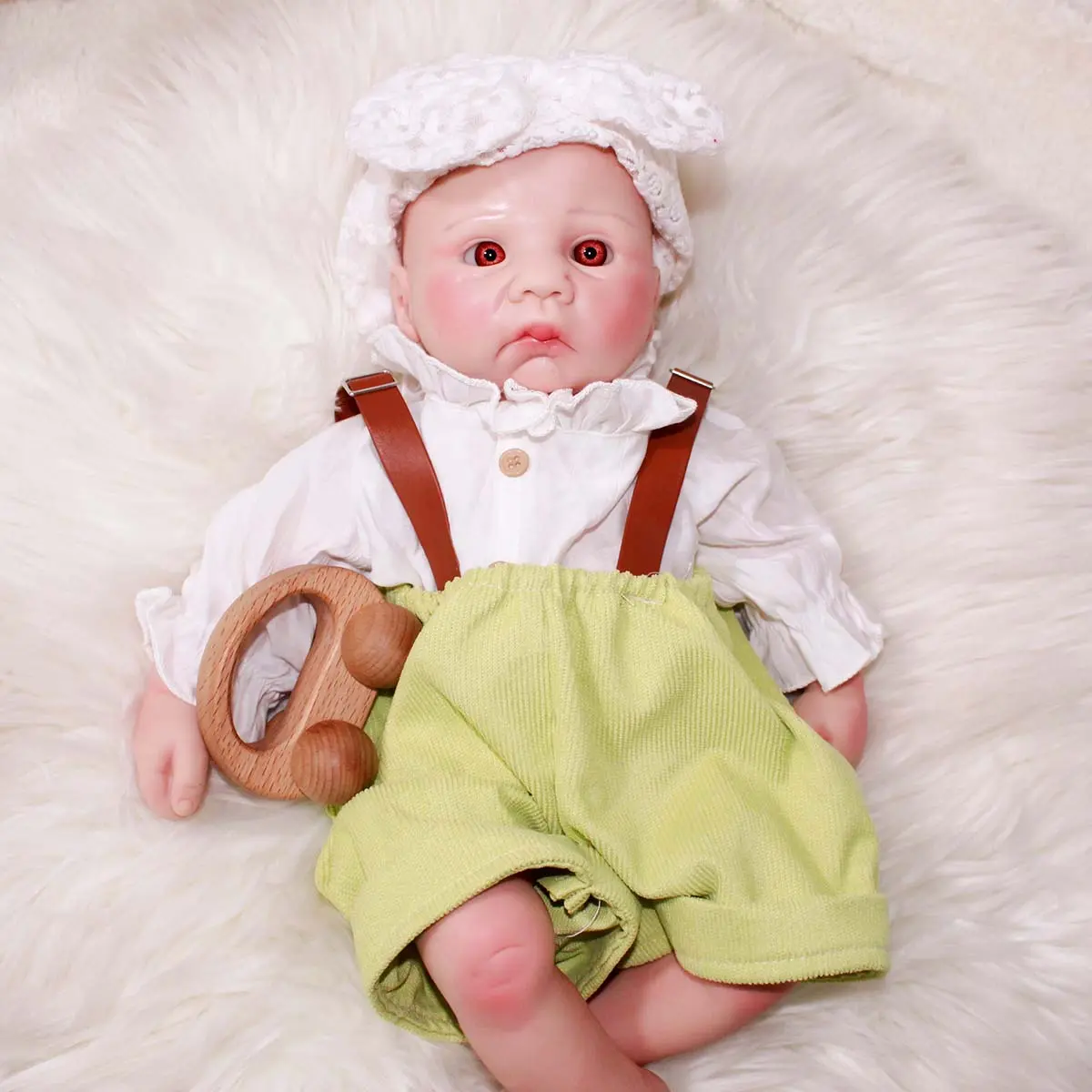 FunCuddle NO.2 16.14-in All Silicone Reborn Baby Doll for Boys - Washable, True Infant Weight, Realistic Soft, Doll Accessories, Birthday Gift for Girls, Soft Dolls