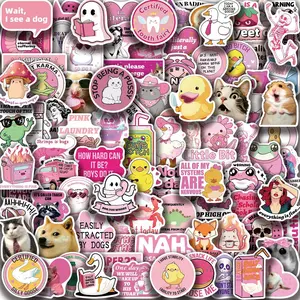 Humor Satire Stickers for Water Bottle, 100pcs Cute Funny Stickers, Waterproof Vinyl Cartoon Stickers for Laptop, Scrapbook, Skateboard, Phone Case