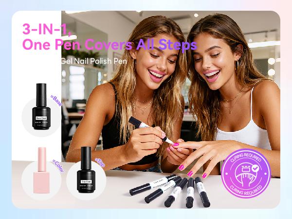 SAVILAND 5-in-1 Gel Nail Polish Pen, Aurora Effect Gel Nail Pen with Base Color Top Coat in One, Easy Apply UV/LED Curing Nail Polish Pen, Travel-Friendly No-Mess Manicure for DIY Nail Art Gel Nail Supplies Glossy SAVILAND 5-in-1 Gel Nail Polish Pen, Aurora Effect Gel Nail Pen with Base Color Top Coat in One, Easy Apply UV/LED Curing Nail Polish Pen, Travel-Friendly No-Mess Manicure for DIY Nail Art Gel Nail Supplies Glossy