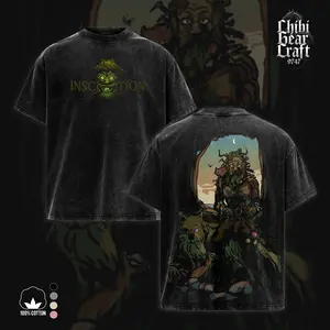 Inscryption Leshy "Forest Guardian" Washed T-Shirt & Hoodie | V2-Sided Graphic Art Apparel | Oversized Heavyweight Streetwear | Gift for Gamers