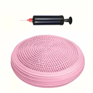 Balance Training Cushion, Inflatable Wobble Disc for Core Stability, Home Yoga & Pilates, Tpe Non-Slip, 45cm Round, Posture Correction, Home Pilates Equipment