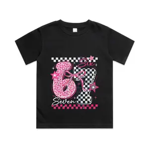 67 Leopard Checkered Funny Six Seven Meme 6-7 Teachers Kids Cotton T-shirt, Graphic Print Round Neck Short Sleeve Casual Tee for Boys Girls