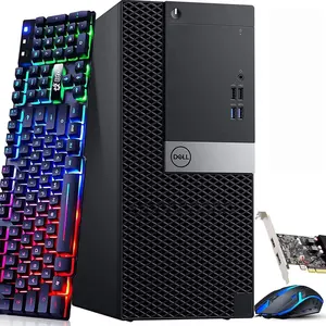Dell Gaming Tower Desktop PC – Intel Core i5-7500 7th Gen 3.4GHz – 16GB DDR4 RAM – 256GB SSD – GeForce GT 1030 – RGB Keyboard & Mouse – WiFi – Windows 11 Pro – Gaming Computer (Renewed)
