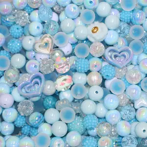 SMALL (150ml) - Mixed DIY Beading Kit with Vibrant Acrylic Beads for Pens, Keychains and Crafts - Assorted Shapes